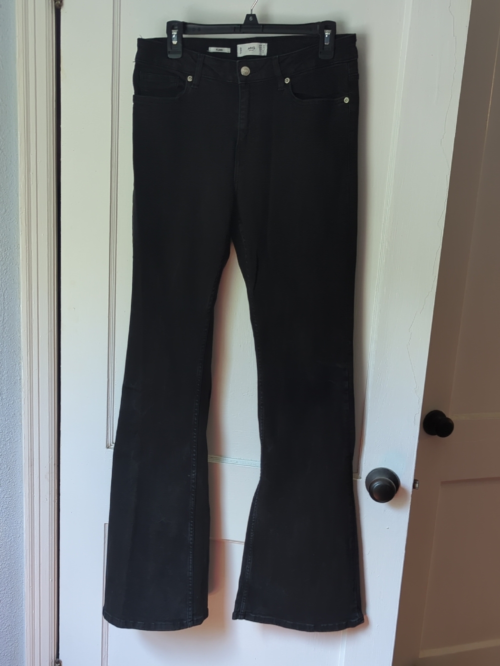 Black Mango Flare Jeans (10 long)